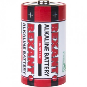 Алкалиновая батарейка REXANT D/LR20 1.5 V, 2 шт.