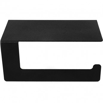 Держатель REXANT для туалетной бумаги с полкой хранения, черный