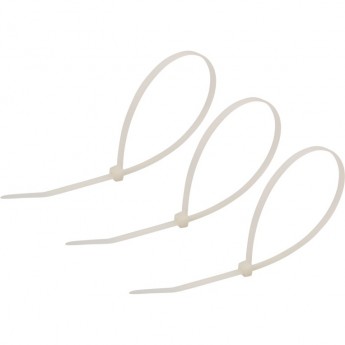 Хомут-стяжка REXANT кабельная нейлоновая 300x4.8 мм белая, 100 шт.