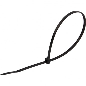 Хомут-стяжка REXANT нейлоновая 250x3.6 мм черная, 25 шт.