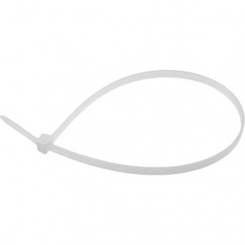 Хомут-стяжка REXANT нейлоновая с тройным замком 350x4,8мм, белая (100 шт/уп)