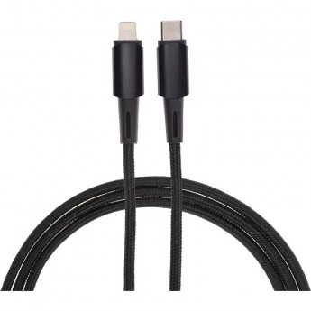 Кабель REXANT Type-C – Lightning для Apple, 3А, 1 м, в черной нейлоновой оплетке, со световой индикацией