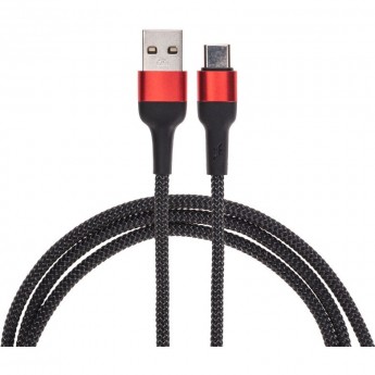 Кабель REXANT USB-A – Type-C, 5А, 50Вт, 1м, в черной нейлоновой оплетке