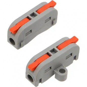 Клемма REXANT СМК 222-421P проходная 1 полюс, с монтажной площадкой (0,08-4 мм²), серая (5 шт./уп.)