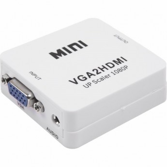 Конвертер REXANT VGA + Стерео 3,5мм на HDMI, пластик, белый