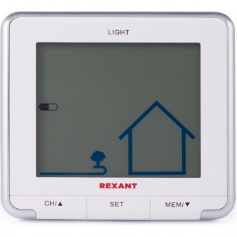 Метеостанция REXANT S637B с жк-экраном и беспроводным датчиком