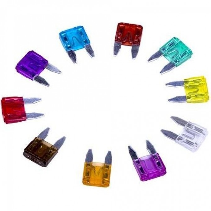 Набор автомобильных предохранителей REXANT мини в пластиковой коробке 100шт. 80-7023