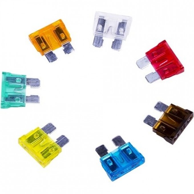 Набор автомобильных предохранителей REXANT стандарт в пластиковой коробке 100шт. 80-7024