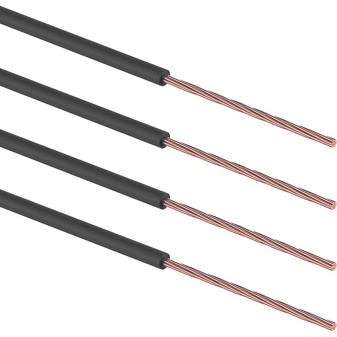 Набор автопровода REXANT АССОРТИ 0.50х5 м/0.75х5 м/1.50х3 м/2.50х2 м черный 01-6553