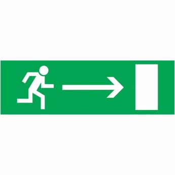 Наклейка эвакуационный знак REXANT НАПРАВЛЕНИЕ К ЭВАКУАЦИОННОМУ ВЫХОДУ НАПРАВО 150х300 мм