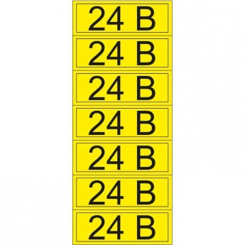 Наклейка REXANT знак электробезопасности «24 В» 35х100 мм (7 шт на листе)