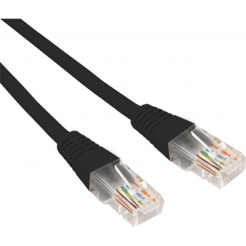 Патч-корд REXANT U/UTP 5e, RJ45-RJ45, неэкранированный, 26AWG, LSZH, черный, 2 м