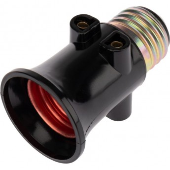 Патрон-розетка REXANT Е27 карболитовый с этикеткой (черный)