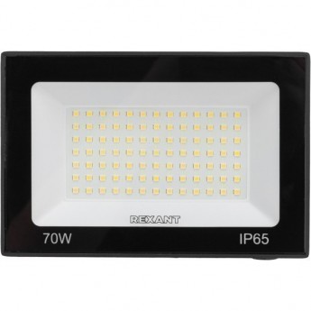 Прожектор светодиодный REXANT СДО 70Вт 5600Лм 6500К холодный свет, черный корпус