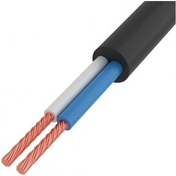 Провод REXANT ПВС 2x0.75 мм² соединительный черный 50 м