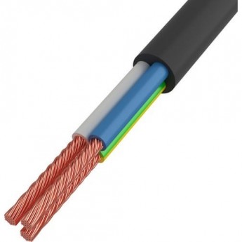 Провод REXANT ПВС 3x1.5 мм² соединительный черный 5 м