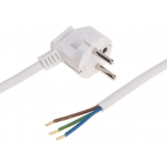 Шнур электрический REXANT с вилкой ПВС 3х1,5 мм2 1,5м, белый