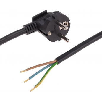 Шнур электрический REXANT с вилкой ПВС 3х1,5 мм2 1,5м, черный