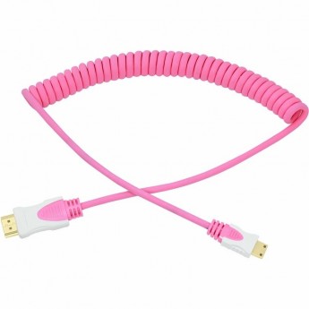 Шнур REXANT mini HDMI - HDMI розовый витой 2 м
