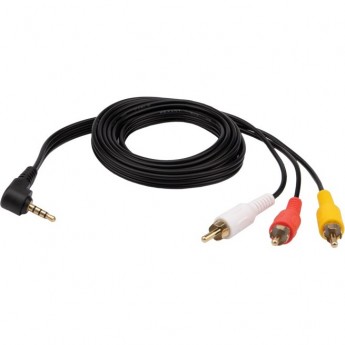 Шнур REXANT стерео 3,5 мм 4C - 3 RCA, 1,5 м (GOLD)