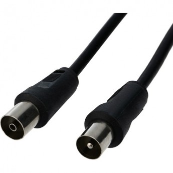 Шнур REXANT ТВ гнездо - ТВ штекер, длина 1,5 метра, черный