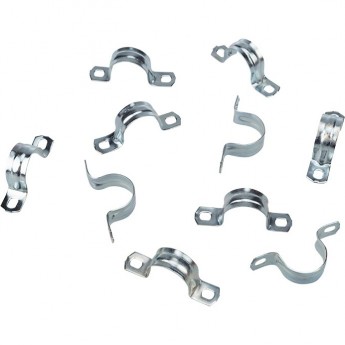 Скоба REXANT СМД 21-22 двухлапковая для металлорукава 18 мм, 10 шт.