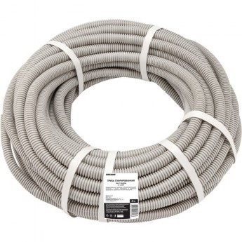 Труба гофрированная REXANT ПВХ с зондом, ø20мм (бухта 25 м/уп)