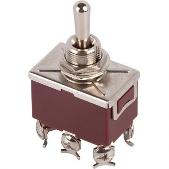 Тумблер REXANT KN-223, 250V 15А (6c) (ON)-OFF-(ON) двухполюсный