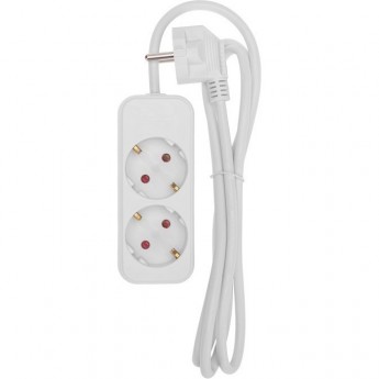 Удлинитель REXANT STANDARD 2 гнезда, 1,5м, 3х1,0мм², с/з, белый