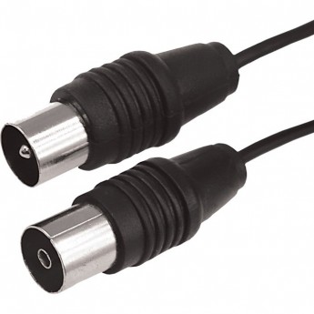 ВЧ-кабель REXANT, ТВ-гнездо - ТВ-штекер, длина 10 метров, черный