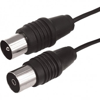 ВЧ-кабель REXANT, ТВ-гнездо - ТВ-штекер, длина 15 метров, черный