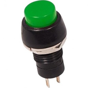 Выключатель-кнопка REXANT PBS-20В MICRO 250V 2А (2с) OFF-(ON) Б/Фикс зеленая